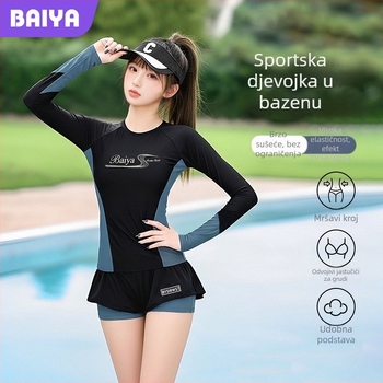 Ženski split Jellyfish wetsuit, zaštita od sunca, brzo sušenje, dugi rukav, za surfanje i ronjenje, poliester