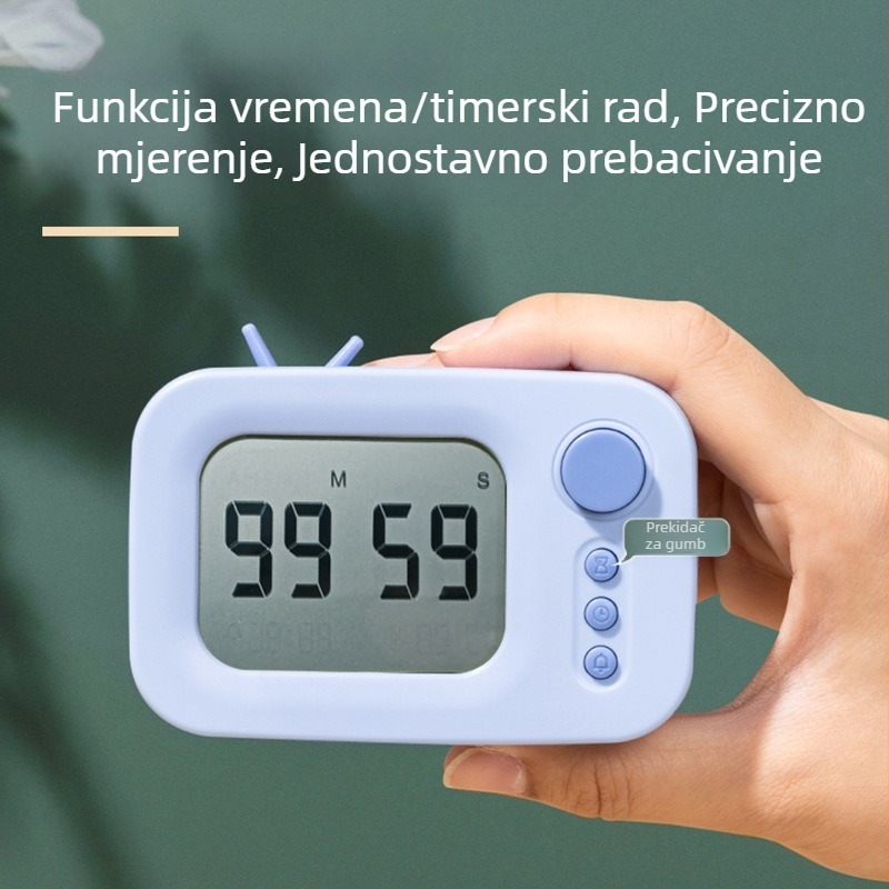 LE104 alarmni sat s LED zaslonom, temperatura i vlaga, vrijeme na jednom zaslonu