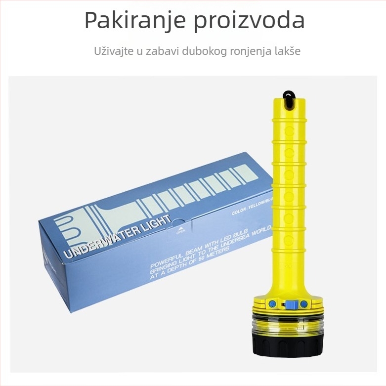 Potapljačka LED svjetiljka s tijelom od ABS smole, vodootporna LED, dugi domet zrake, podvodno osvjetljenje
