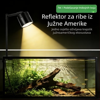 LED rasvjeta za akvarij s punim spektromom, aluminijsko kućište, 5W/7W, potopni dizajn