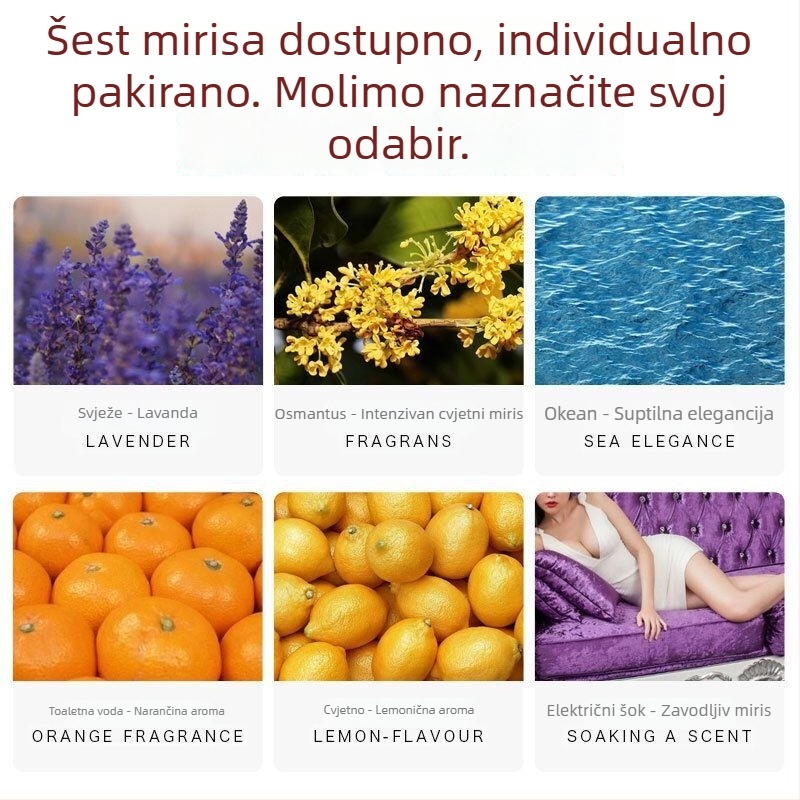 Automobilski parfem s metalnim držačem – Limun, Osmanthus, Lavanda, Ocean – Naboo Road, Zhejiang