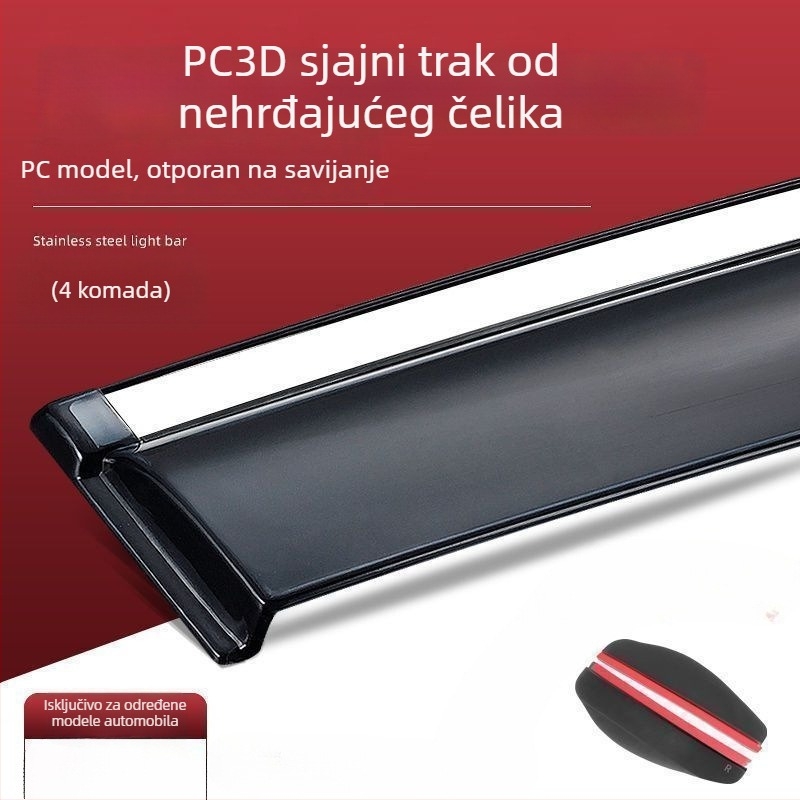 L6F Zaštita od kiše za Nissan Tiida – sintetička smola, obruba prozora