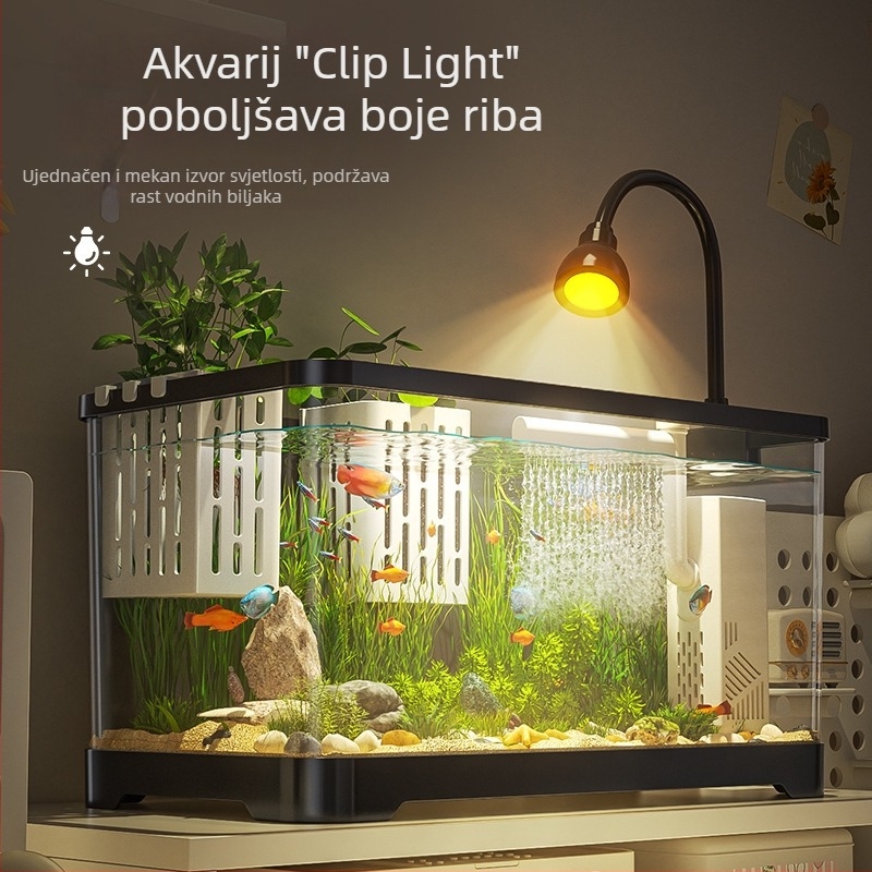 LED lampa za akvarij s punim spektromom za vodene biljke, 3W - Kuo Court