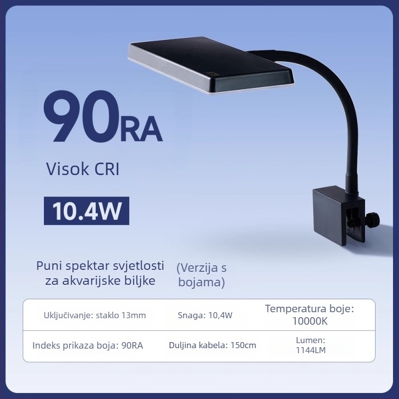LED svjetlo za akvarij – svjetlo s punim spektrom za vodene biljke, 10.4W