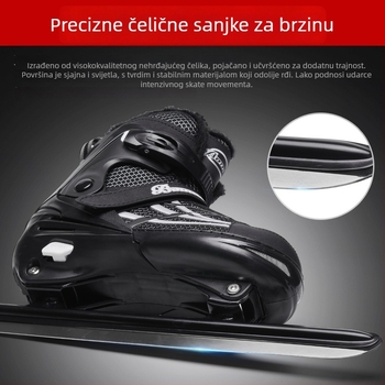 Cipele za led - Gornji dio od najlonske mreže, Oštrica od nehrđajućeg čelika, Đon od PE, Duljina oštrice 50 cm, Značka Companion Wei