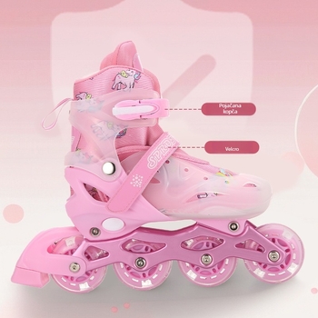 Unisex inline skates za početnike s kompletnom zaštitnom opremom, jednoredni kotači PU, Le Shang