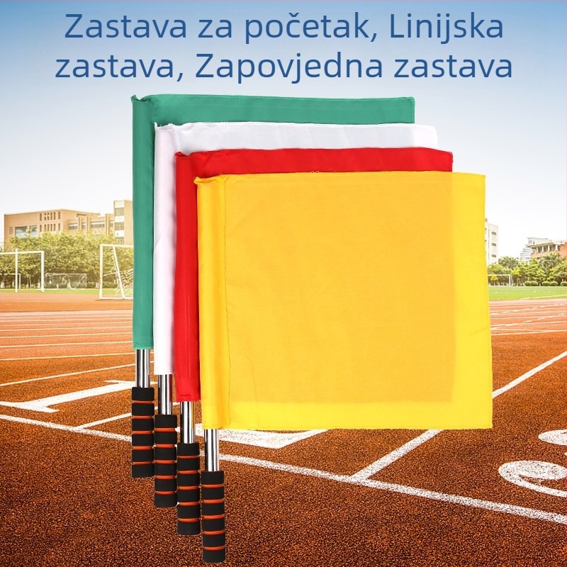 Zastavica nogometnog sudije za trening – najlon, prilagodljiva, privatna etiketa dostupna (Materijal: Najlon; Prilagodba: Da; Kategorija: Edukacijska pomagala; Sport: Nogomet; Privatna etiketa: Dostupna)
