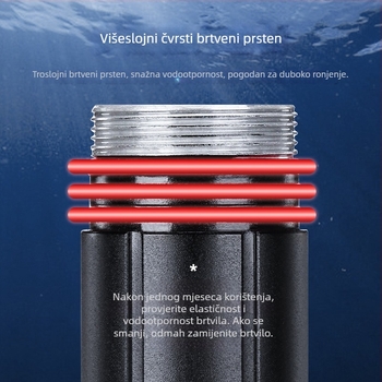 Fener XHP50 LED, fiksni fokus, magnetski prekidač, baterija 18650 2500mAh, 20W, vodootporan za ronjenje