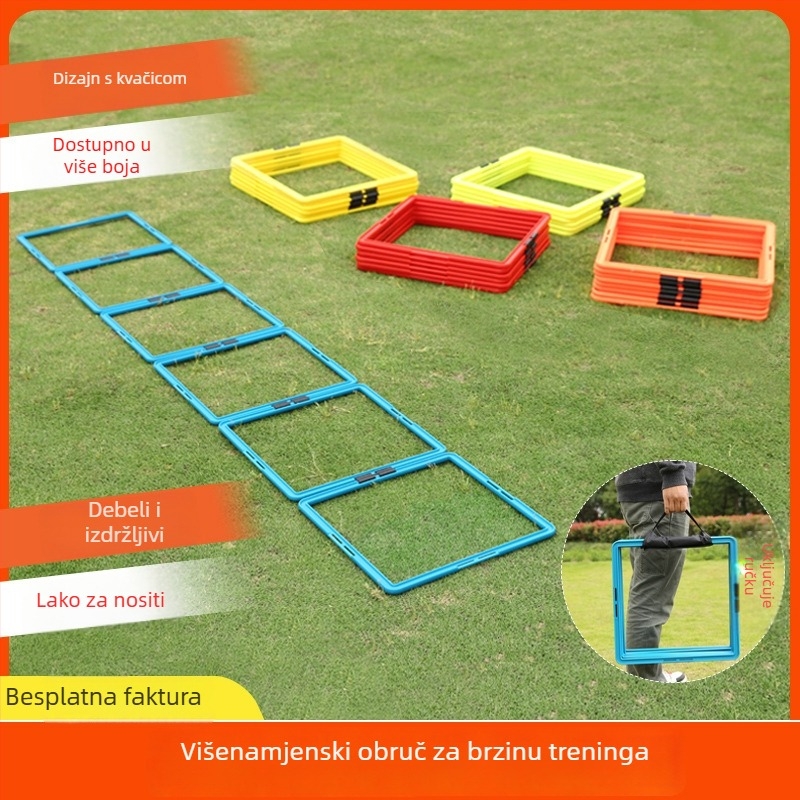 Kružni trening za agilnost - četvrtasti oblik (PP materijal, alat za nogometnu obuku, NAILI)