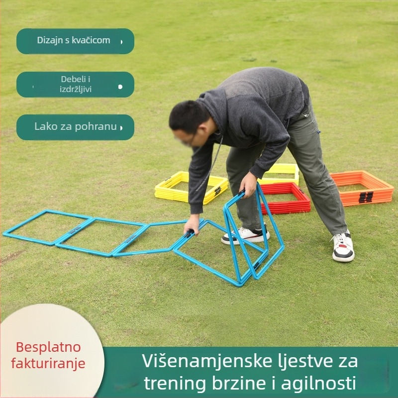 Kružni trening za agilnost - četvrtasti oblik (PP materijal, alat za nogometnu obuku, NAILI)