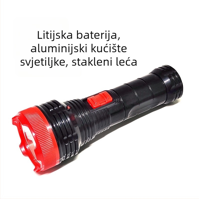 Prijenosna punjiva LED svjetiljka za vanjsku upotrebu – 1W, 400mAh, domet 50–100 m, trajanje 5 h