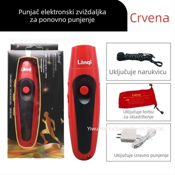 Elektronička zviždaljka s tri tona visokog decibela, punjiva, ABS, za košarku, nogomet i odbojku — oprema za trening Myka.