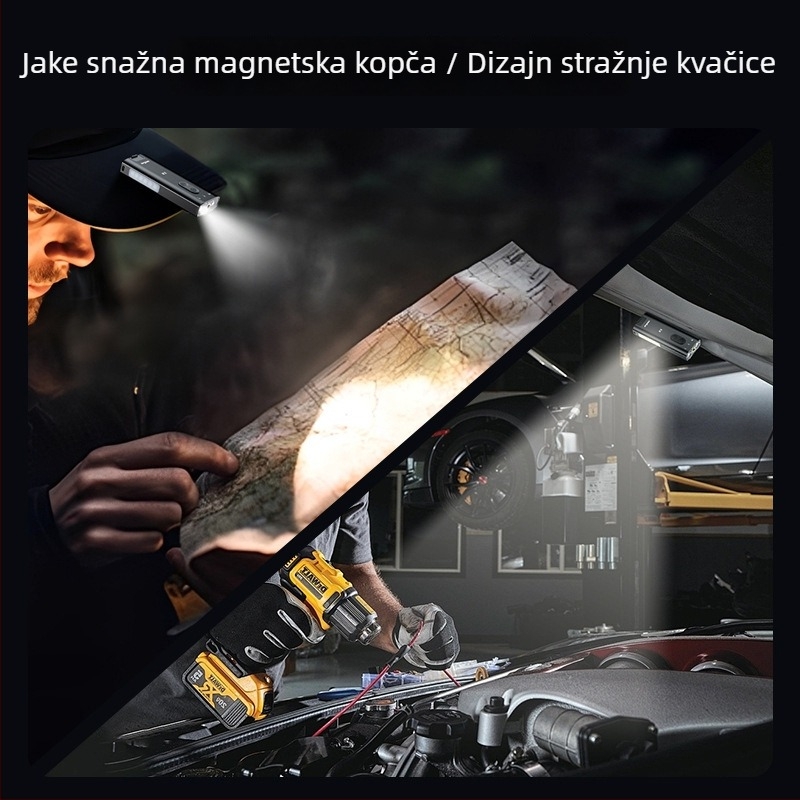 K3 Višenamjenska prijenosna mini LED svjetiljka – aluminijska legura kućište, LED izvor, snaga 5W, kapacitet baterije 750, raspon 100–200m
