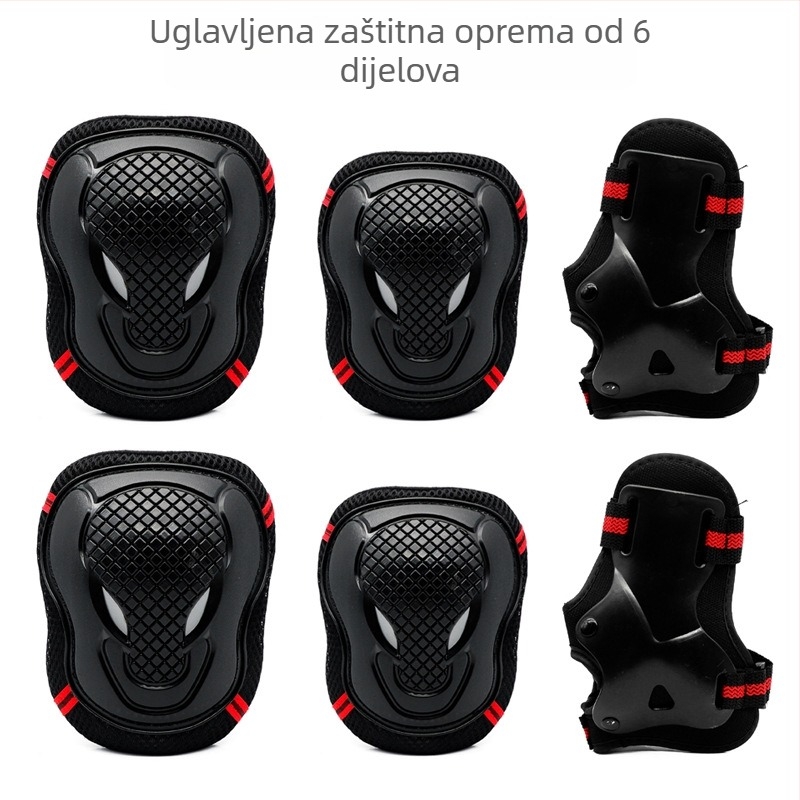 Set zaštite za rolanje – zaštitnici dlanova, lakta i koljena; poliestersko vlakno; za opću upotrebu, rolanje i biciklizam