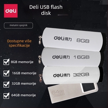 Deli USB flash disk – modeli 3721/3722/3723/3755/3753/3756/2191/2192/2173; kompatibilan s računalima