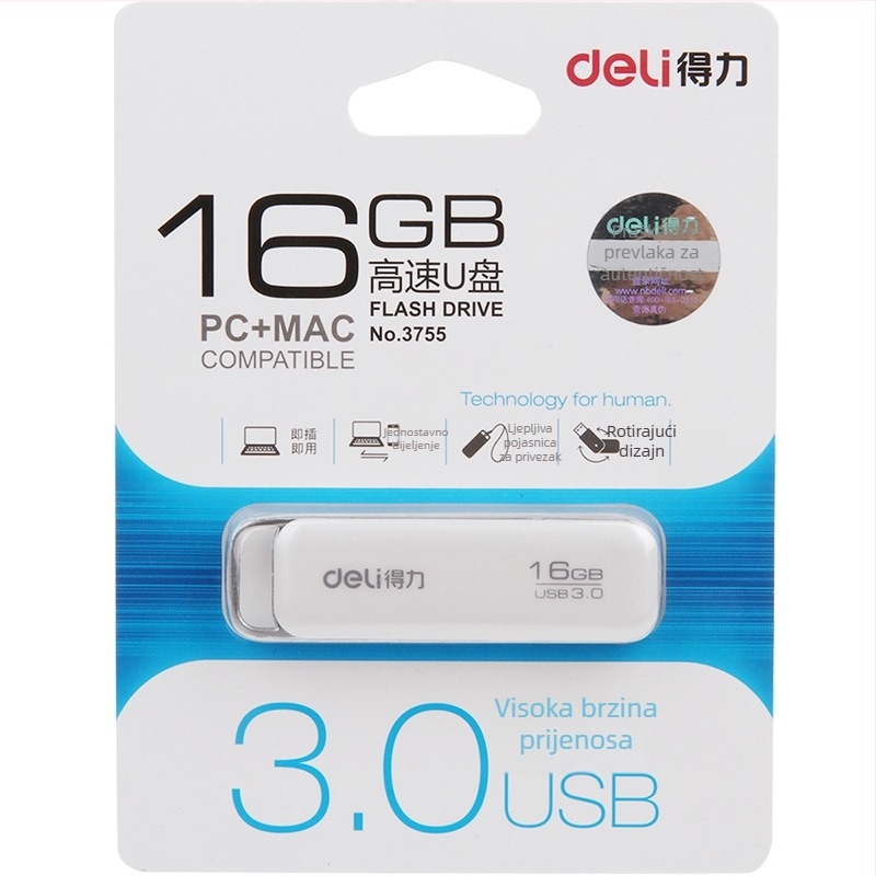 Deli USB flash disk – modeli 3721/3722/3723/3755/3753/3756/2191/2192/2173; kompatibilan s računalima