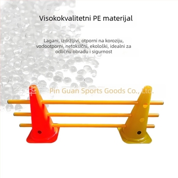 PVC trenažni alati s bušenim kanticama i nogometnim konusima, prilagodljivi