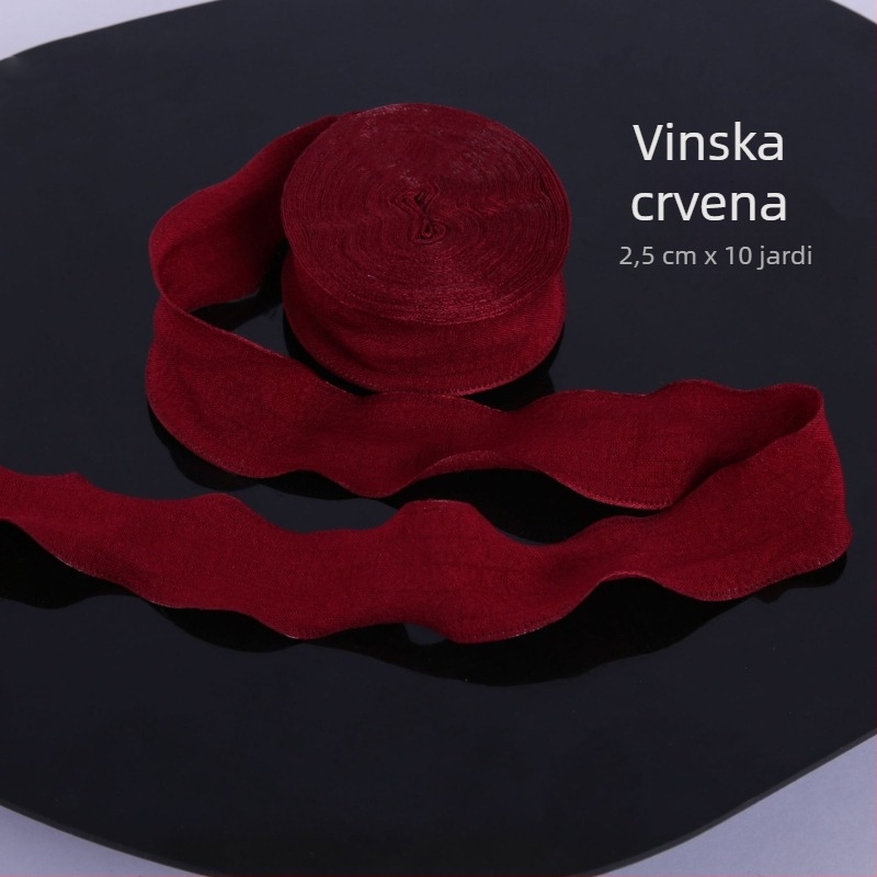 Čipkasta traka za bukete — Materijal: traka, plisirana čipka, rub s oblikom lotusovog lista, DIY pakiranje buketa