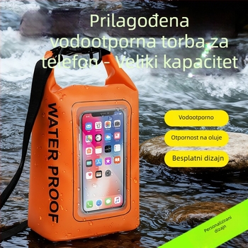 Vanjska vodootporna torba, kapaciteta 2L, PVC materijal, tisk loga i prilagođavanje