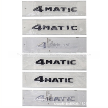 Mercedes-Benz 4MATIC naljepnica za logotip automobila — ABS materijal, oblik slova, prilagodljivo, ljepilo