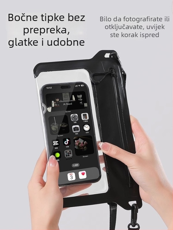Vodootporna torbica za telefon s dodirnim zaslonom, PVC vanjska vodootporna torba za ronjenje i plažu