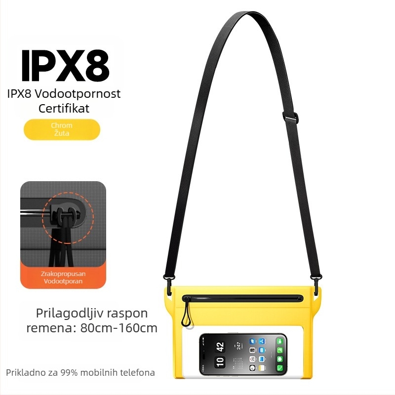 Vodootporna torbica za telefon s dodirnim zaslonom, PVC vanjska vodootporna torba za ronjenje i plažu