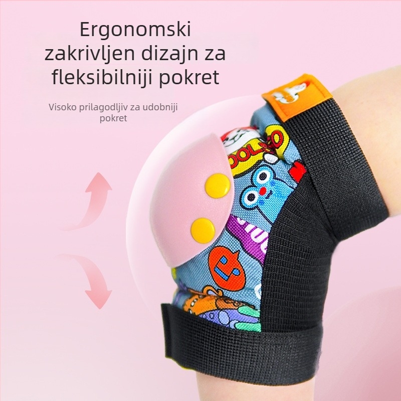 Dječji set zaštitne opreme za rolanje: kaciga i zaštite za dlan, lakat i koljeno — od pjenastog materijala