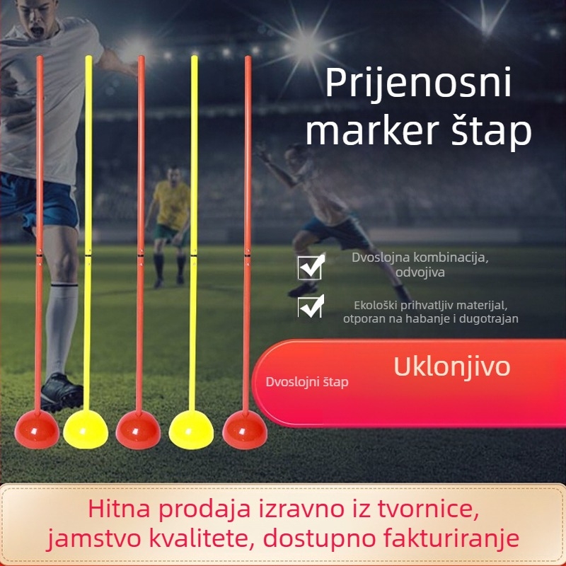 Maca PVC prijenosne marker šipke za košarku – prilagodljivo trenažno pomagalo