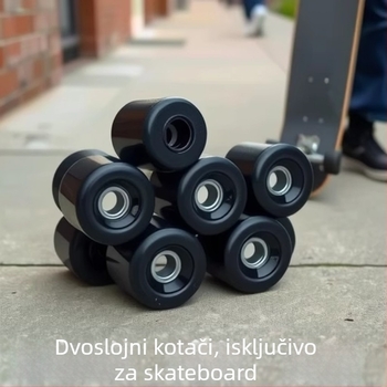 Quad rollerice s dva reda kotača, PU kotači 90A, tiho kotrljanje