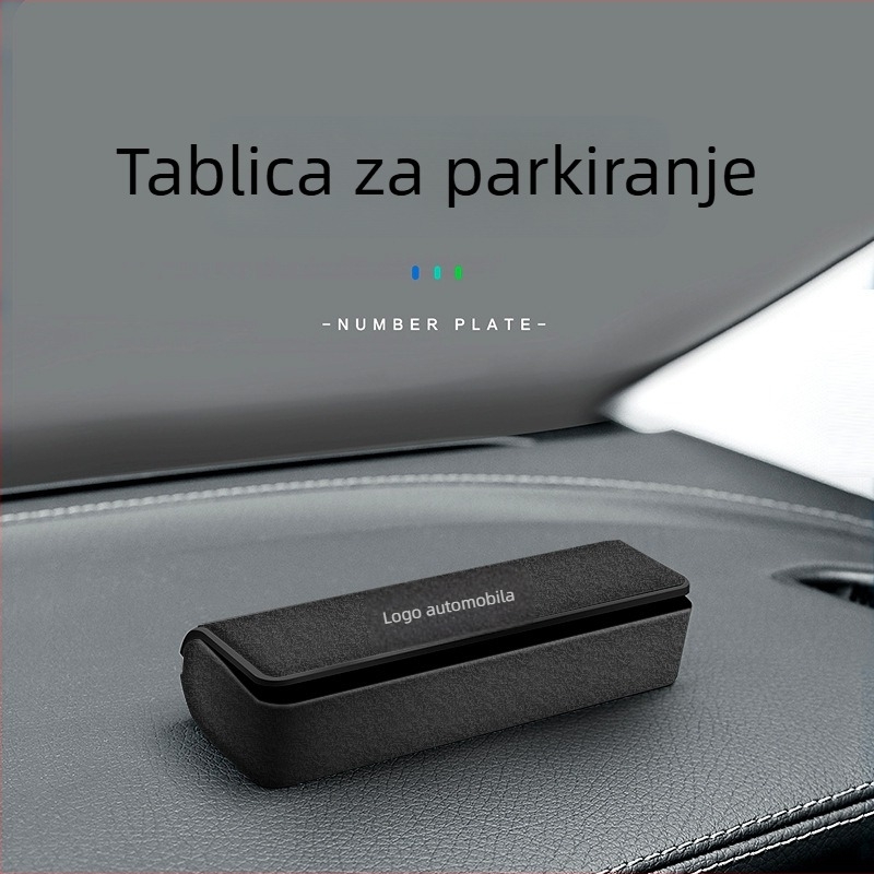 Unutarnja dekoracija automobila – nubuk registarska pločica s skrivenim tipom; materijal: Drugo; tisak logotipa: OK; pogodno kao dar