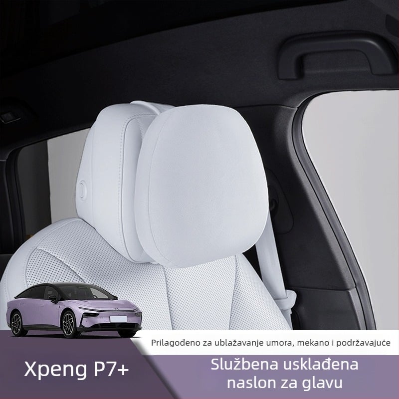 Xiaopeng P7 jastučnica za glavu i lumbalni jastuok, vanjska velur površina, punilo od sintetičkih vlakana, prilagodljiv auto unutrašnji dodatak