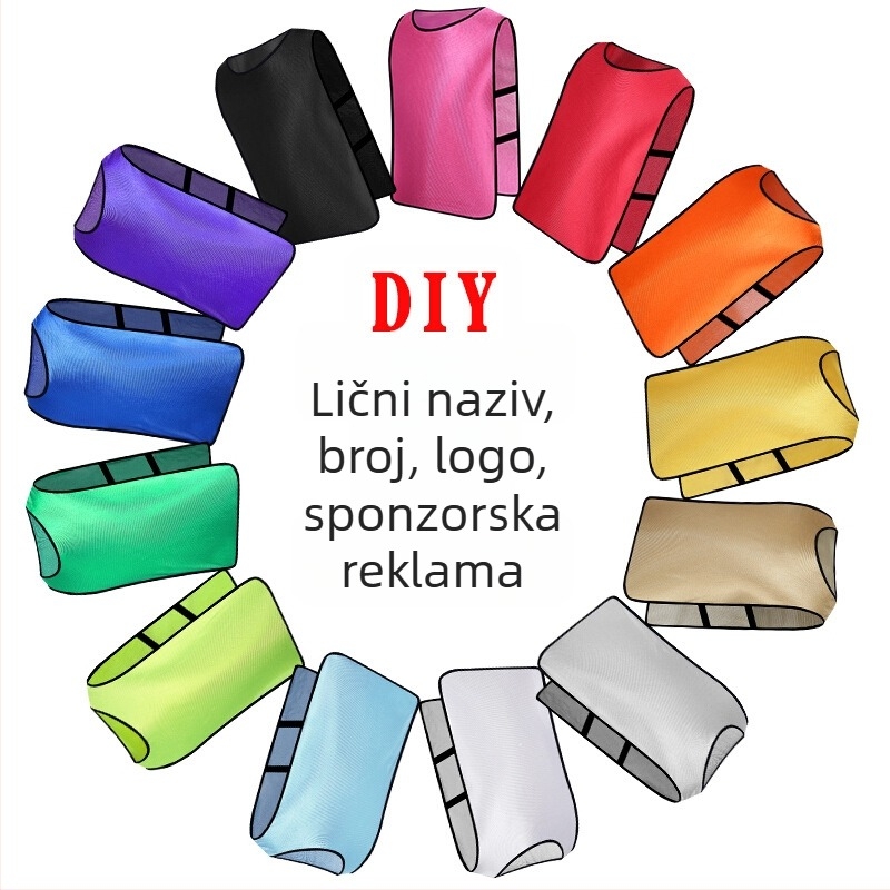 Nogometni trenažni prsluk, poliester, cjelogodišnji, unisex, tinejdžer