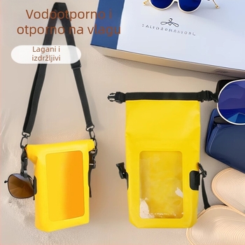 Vanjska vodootporna torbica za telefon, 2L, 500D PVC mreža materijal, vodootporna tkanina, crossbody dizajn, pogodna za plažu, plivanje i rafting