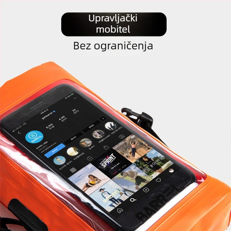 Vanjska vodootporna torbica za telefon, 2L, 500D PVC mreža materijal, vodootporna tkanina, crossbody dizajn, pogodna za plažu, plivanje i rafting