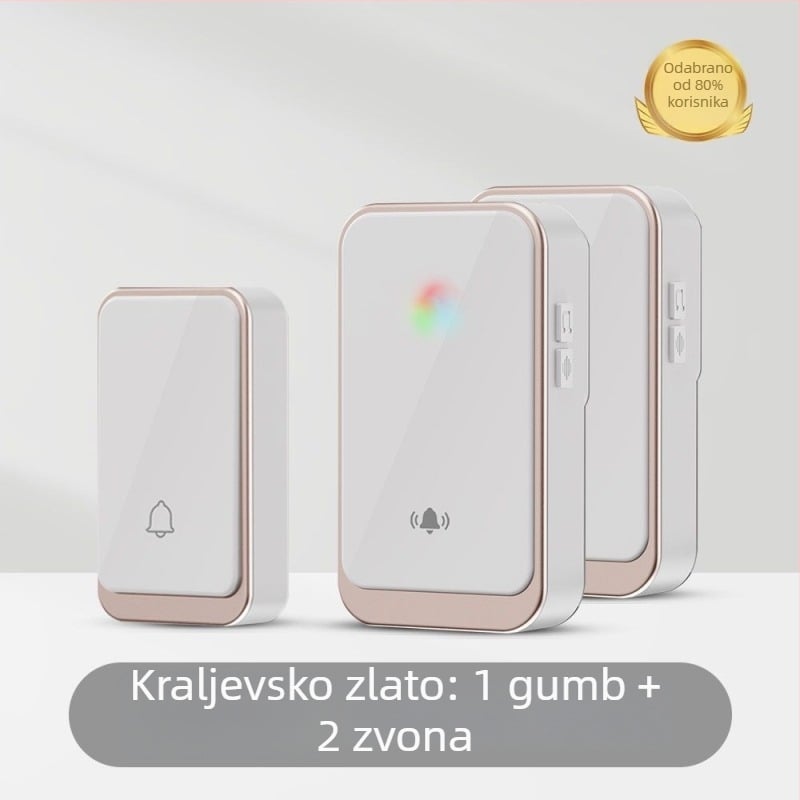 Bežični zvono za vrata s britanskom utičnicom, za kućnu upotrebu