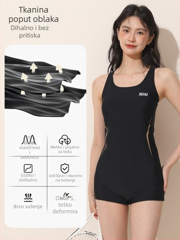 Ženski premium jednodelni plivački kostim za natjecanja, jednobojni, s jastučićem za prsni koš, bez metalne potpore