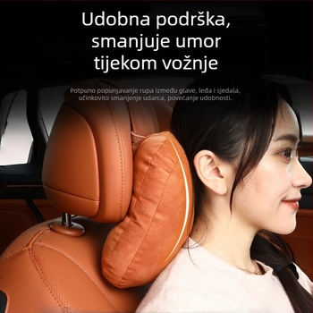 Automobilska jastučnica za vrat s podrškom za leđa, velur materijal, prilagodljivo, minimalistički stil, univerzalna kompatibilnost