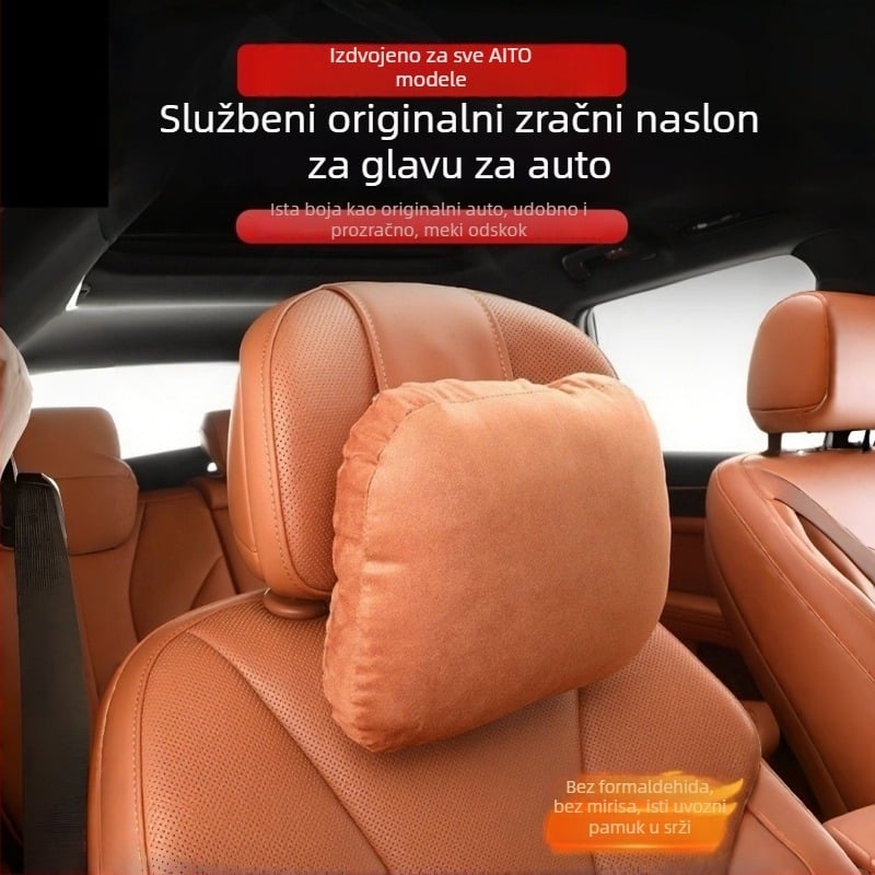 Automobilska jastučnica za vrat s podrškom za leđa, velur materijal, prilagodljivo, minimalistički stil, univerzalna kompatibilnost