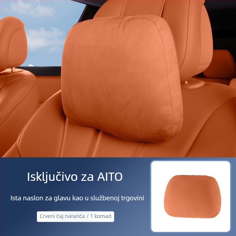 Automobilska jastučnica za vrat s podrškom za leđa, velur materijal, prilagodljivo, minimalistički stil, univerzalna kompatibilnost