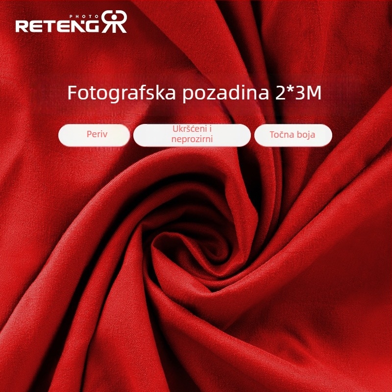 RETENG Pozadinska tkanina s poliestersko-pamučnom smjesom za fotografiranje odjeće i proizvoda