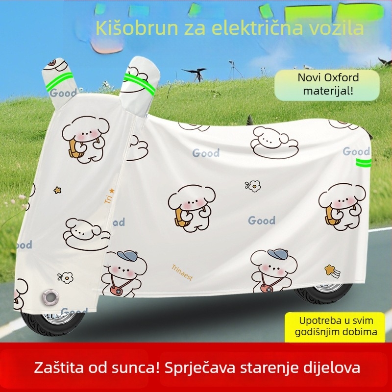 Pokrov kiše za električna vozila – Oxford platno, vodootporan, potpuno pokriće za električne motocikle, zaštita od sunca i prašine