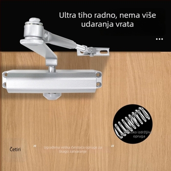 Automatski zatvarač vrata za kućnu upotrebu, hidraulični, aluminijska legura, moderni minimalistički stil