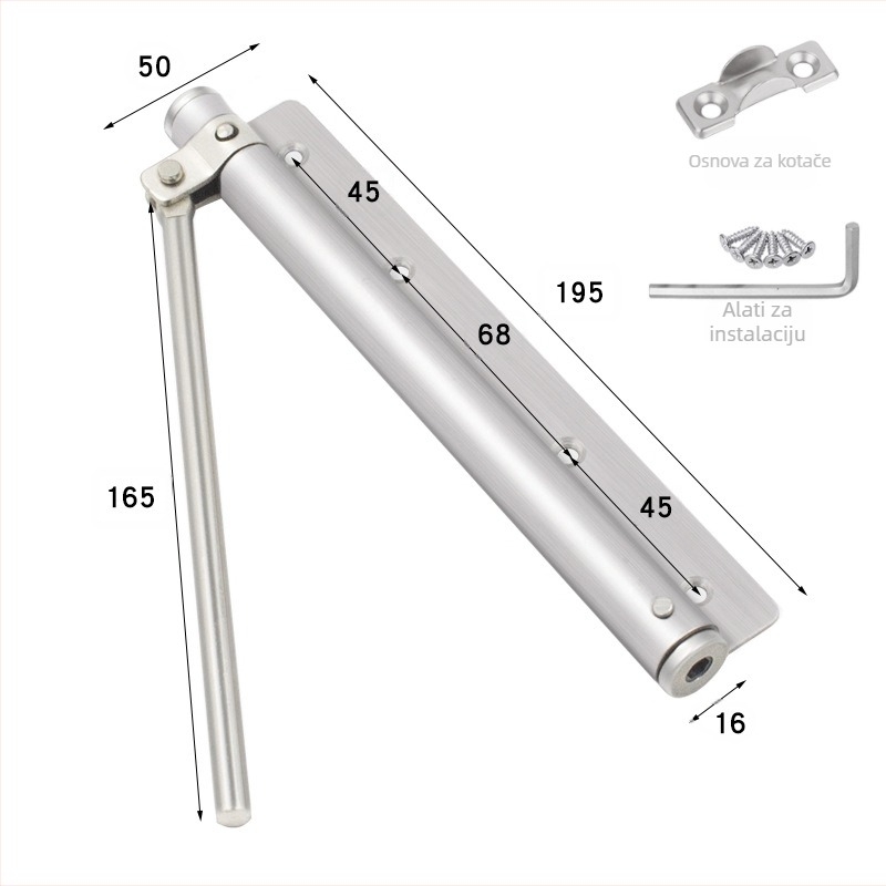 Automatski zatvarač vrata za kućnu upotrebu, hidraulični, aluminijska legura, moderni minimalistički stil