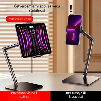 Stolni držač za mobitel za livestream – aluminijska legura, maksimalno opterećenje 2 kg, težina 950 g, model 000865