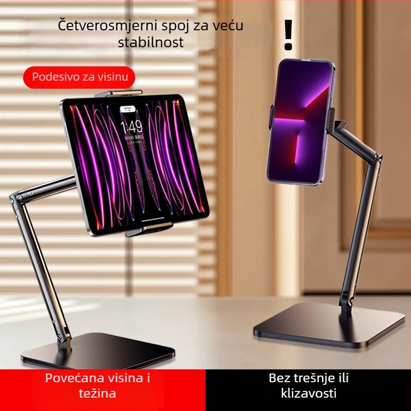 Stolni držač za mobitel za livestream – aluminijska legura, maksimalno opterećenje 2 kg, težina 950 g, model 000865