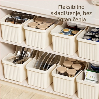 Kutija za skladištenje u ladici — Model 2522; PP plast (100% novi materijal); Funkcija sortiranje; Tisak logotipa moguć; Pakiranje 72 komada