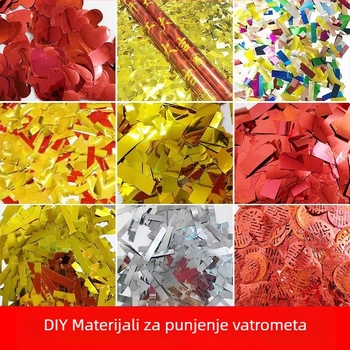 Rekvizit za uređenje prostora vjenčanja – plastična konfeti cijev s geometrijskim uzorkom, traka, za svadbene proslave