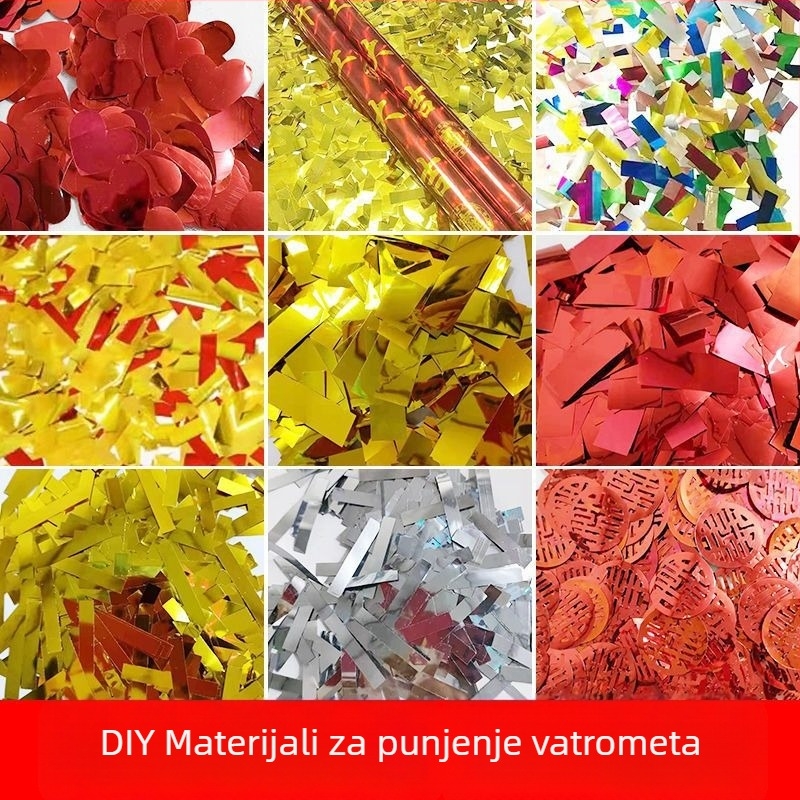Rekvizit za uređenje prostora vjenčanja – plastična konfeti cijev s geometrijskim uzorkom, traka, za svadbene proslave