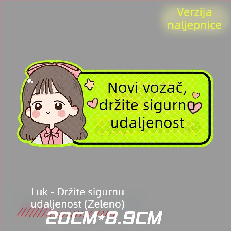 Zadnja reflektirajuća naljepnica za auto, magnetska montaža, uzorak ogrebotine, za stražnji dio vozila