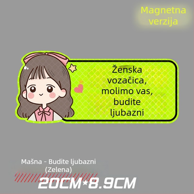 Zadnja reflektirajuća naljepnica za auto, magnetska montaža, uzorak ogrebotine, za stražnji dio vozila
